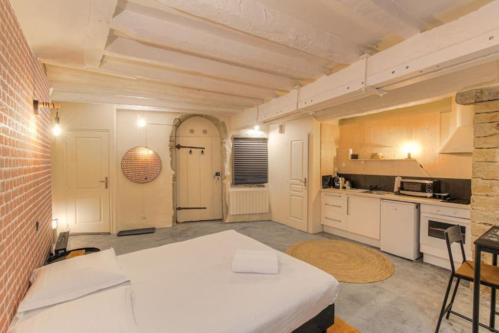Industrial-Style Studio With Bathtub, Vieux-Lyon Luaran gambar