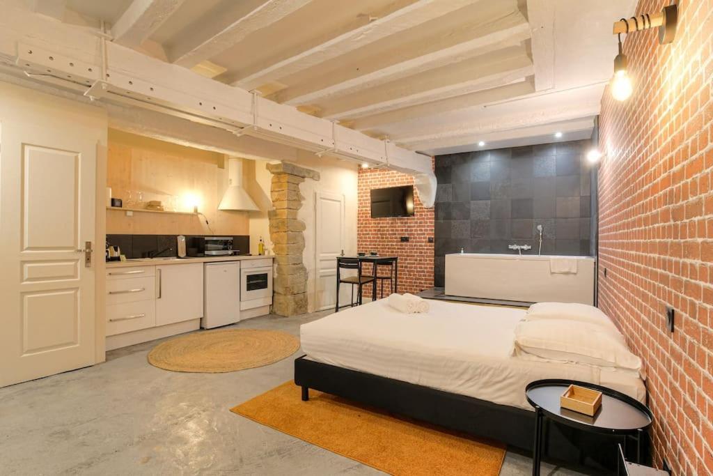 Industrial-Style Studio With Bathtub, Vieux-Lyon Luaran gambar